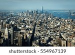 New York City, view from Empire State Building of Downtown Manhattan.