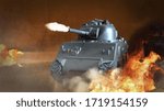 War With Tank, Toy Tank, War Concept, Copy Space...,