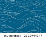 Abstract texture Background template of water, sea, aqua, ocean, river, or mountain. doodle Seamless wavy line curve linear wave free form repeat Pattern stripe Ripple. flat vector illustration design