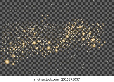 golden dust light png. Bokeh light lights effect background. Christmas glowing dust background Christmas glowing light bokeh confetti and sparkle overlay texture for your design.