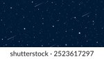 Star space seamless pattern. Galaxy shiny stars fabric print, astronomy science starlight background or night sky wallpaper vector pattern. Universe starry pattern with glowing stars and comets